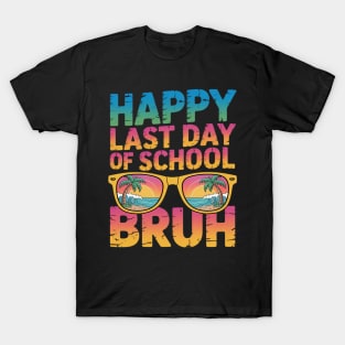 Happy Last Day Of School Bruh Cute Sunglass Kids Boys Girls T-Shirt